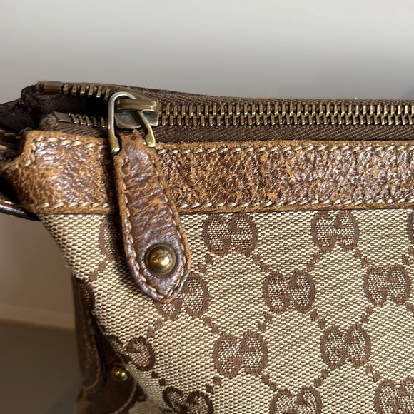 Gucci SS/05 Big Borchie Monogram Canvas Studded Shoulder Bag - Picture 9 of 13
